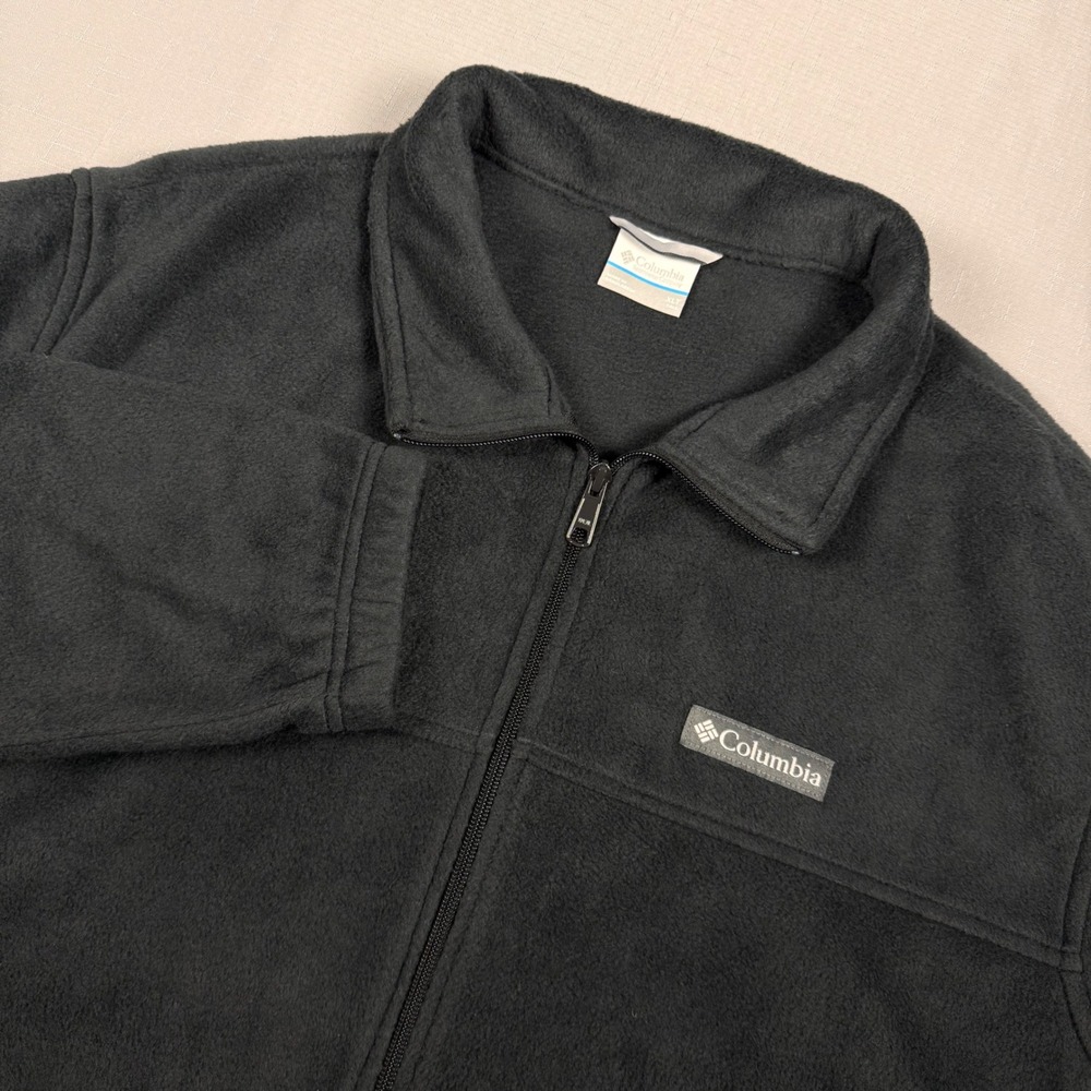 Columbia Steens Mountain Full Zip Fleece Jacket Black Mens XLT Tall XT6354